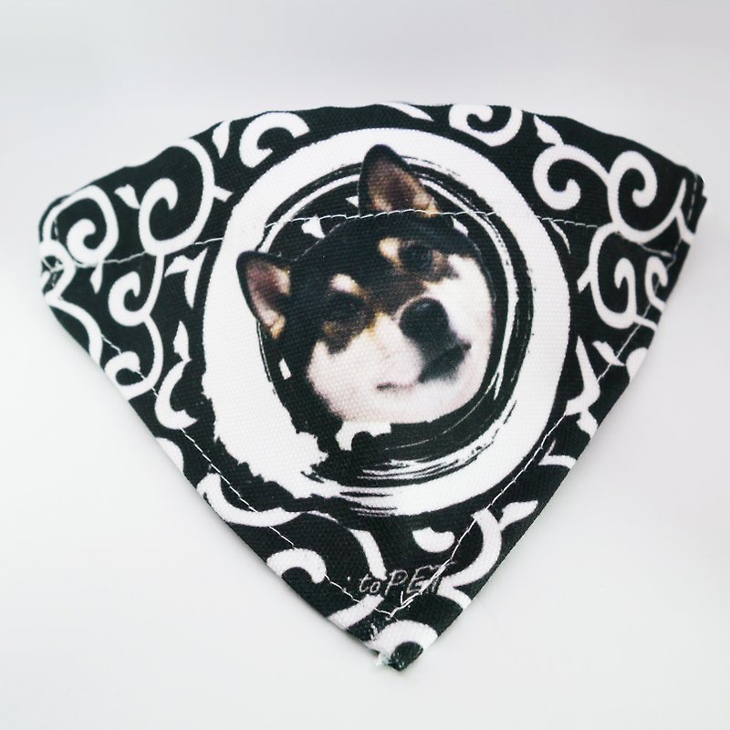 【 :toPET 】寵物三角巾  (尺碼 M) - 貓狗頸圈/牽繩 - 其他材質 黑色
