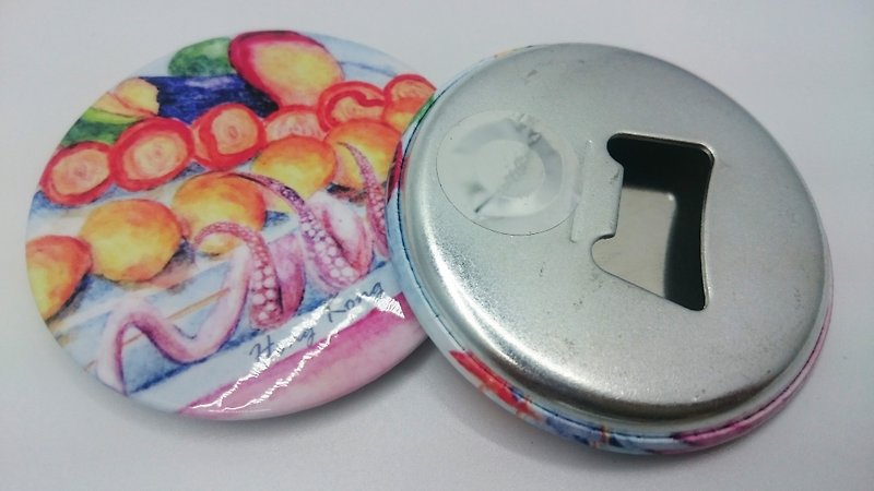Magnet with bottle opener - Fish Ball - แม็กเน็ต - โลหะ หลากหลายสี