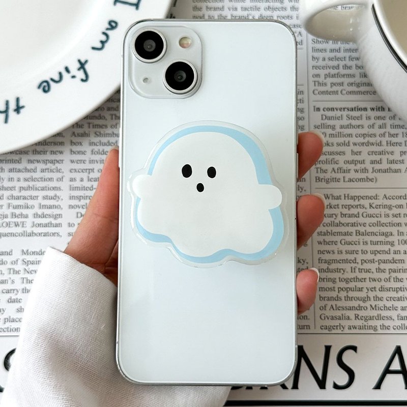 Little ghost grip smartphone acrylic smart tok - 手機配件 - 壓克力 白色