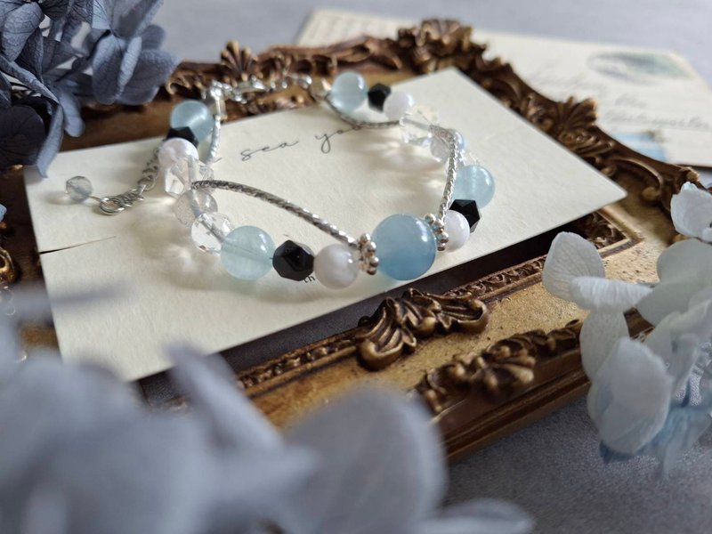 i sea you Orca, Moonstone, Crysta, Bracelet - สร้อยข้อมือ - เครื่องประดับพลอย ขาว