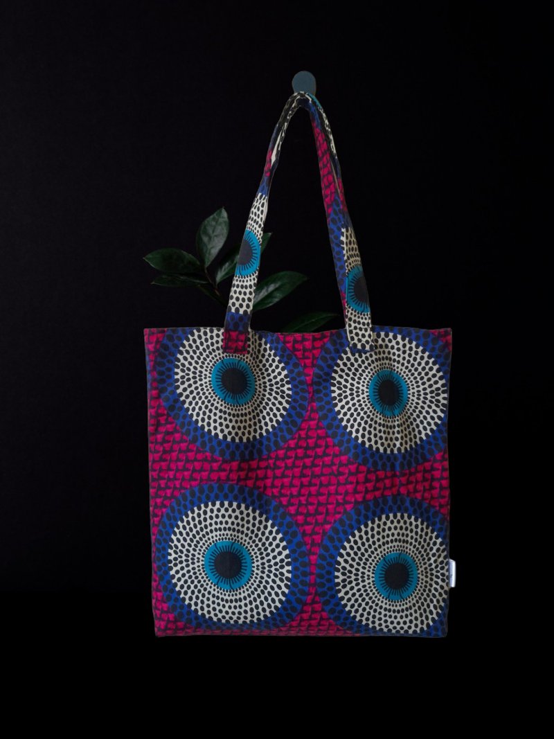 Handmade Summer  African Print Cotton Tote Bag Ankara - 手提包/手提袋 - 棉．麻 粉紅色