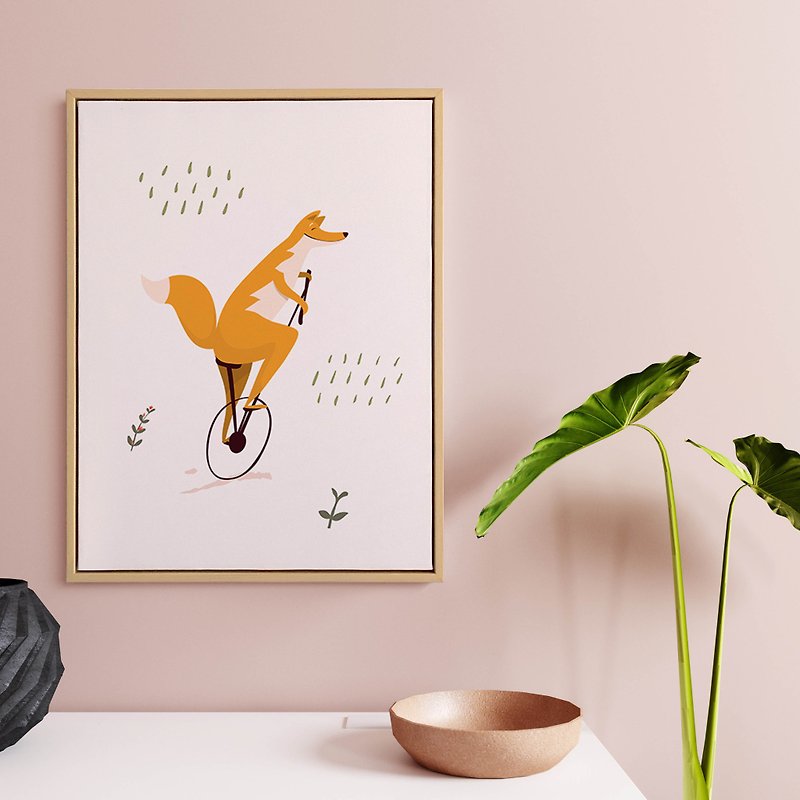 Uncle Long Legs • Fox-Fox Print, Bedroom Decor, Fox Wall Art - โปสเตอร์ - ผ้าฝ้าย/ผ้าลินิน สีส้ม