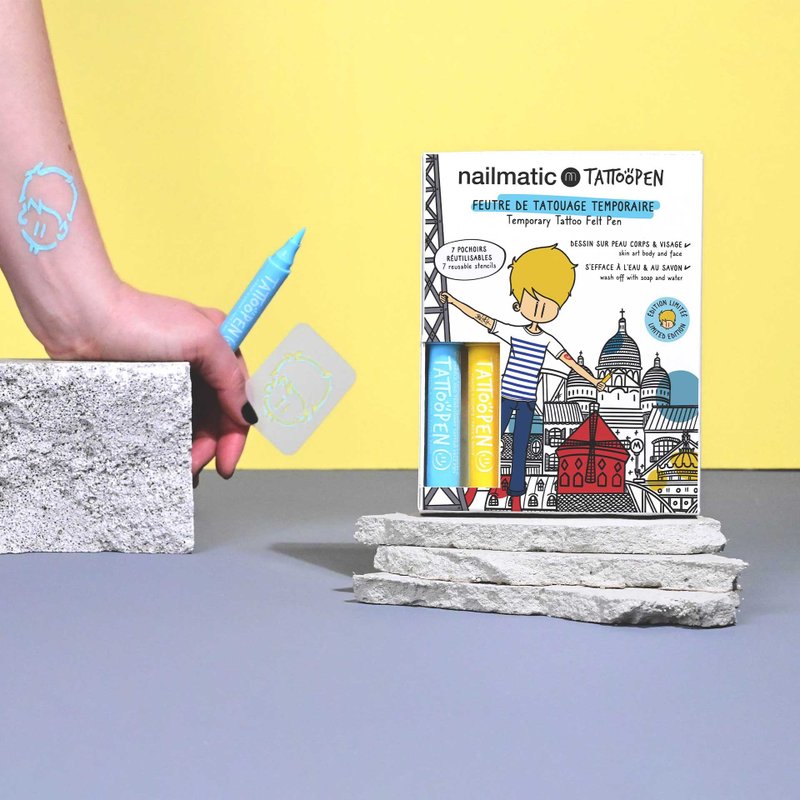 nailmatic TATTOO 限量版彩繪紋身筆兩入組-小巴黎 - 寶寶/兒童玩具/玩偶 - 塑膠 多色