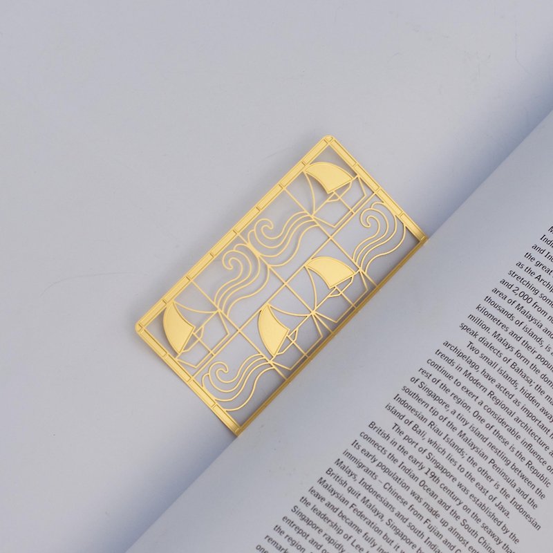 The old house window and flower bookmarks and art drawing board are all smooth and smooth (this product is authorized by Laowuyan) - Bookmarks - Other Metals Gold