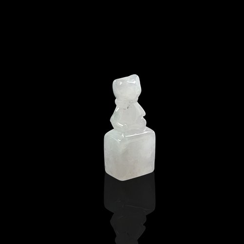 瓔珞珠寶盒 E.L.Jewelry Box 【熊熊玉見你】冰種翡翠小熊玉印章 | 天然緬甸玉A貨翡翠 | 送禮