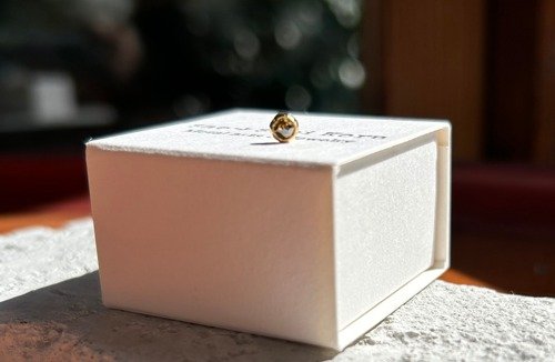 ※ 専用です！　　K24 ローズピアス ◇ローズカット天然イエロー・ダイアモンド 純金クリップピアス