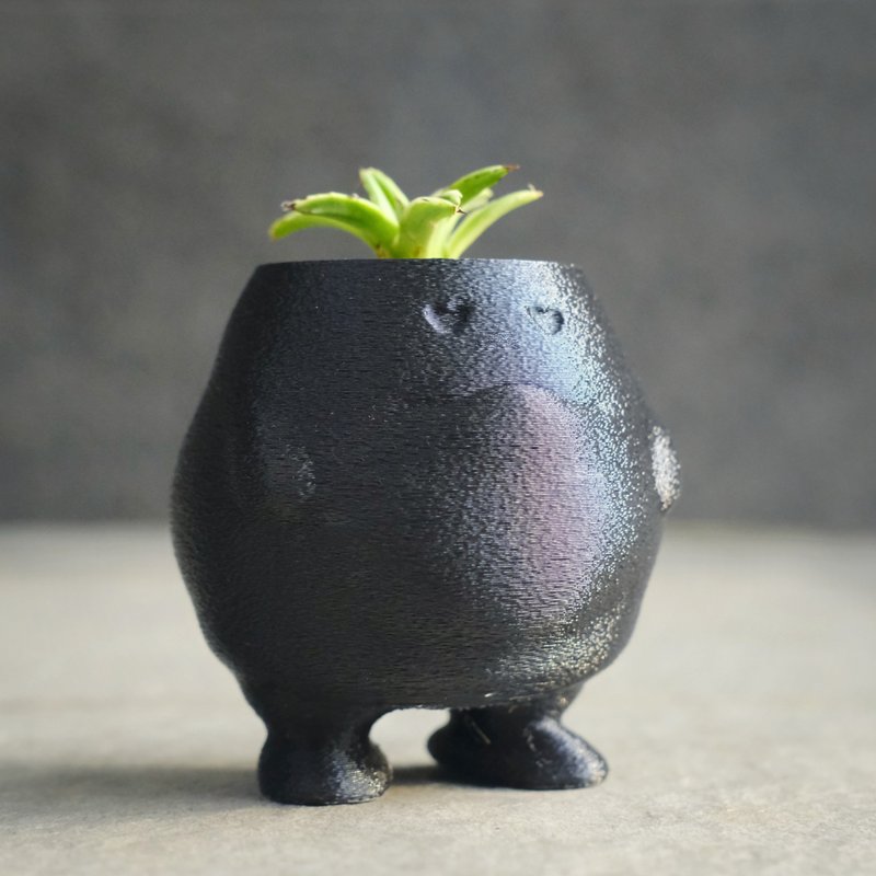 Fat Egg Plant Pot 3D Printed Pot Original Design Succulent Pot Ceme nPot - ตกแต่งต้นไม้ - พลาสติก 