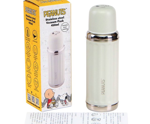 スヌーピー　セラミック SNOOPY スヌーピー 450ml 真空セラミックインナー魔法瓶 PEANUTS 正規