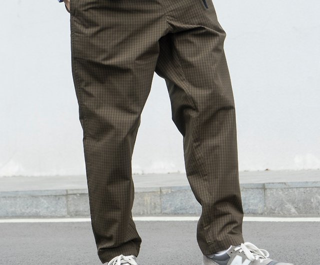 Japanese trendy chef pants, micro-tapered straps, lattice casual