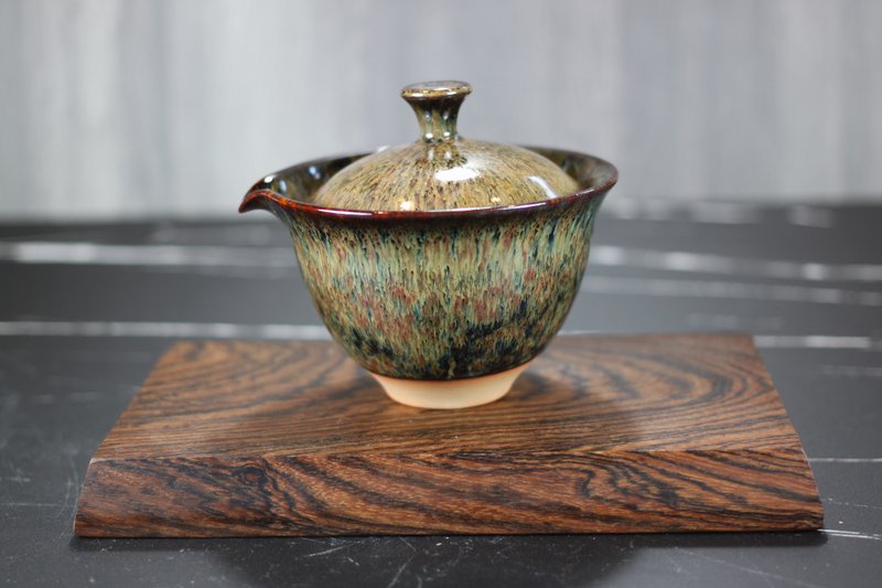 【送禮好物】秘林 天目釉 蓋碗 蓋杯 鶯歌名家葉敏祥作品 - 茶壺/茶杯/茶具 - 瓷 