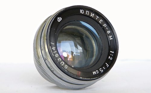 Russian photo Jupiter-8M 紅色 P 2/50 鏡頭適用於測距相機基輔 Contax RF 蘇聯