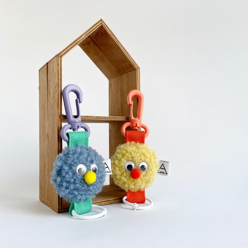 Little Lover's Cute Monster Ornament Key Ring/Two Sets - Keychains - Other Materials Orange