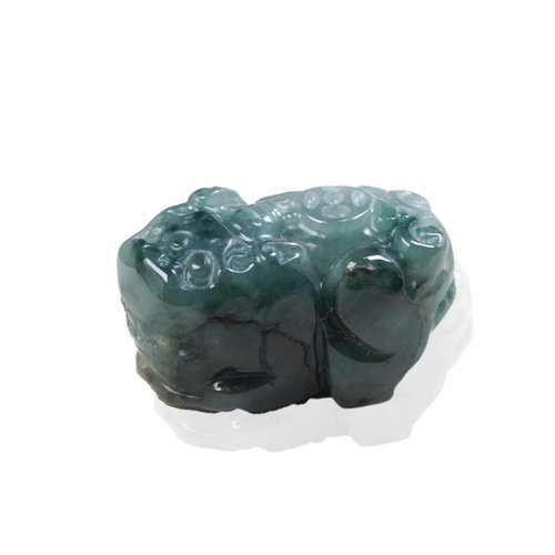 瓔珞珠寶盒 E.L.Jewelry Box 【招財神獸】飄花翡翠巧雕貔貅 | 天然緬甸玉翡翠A貨 | 送禮