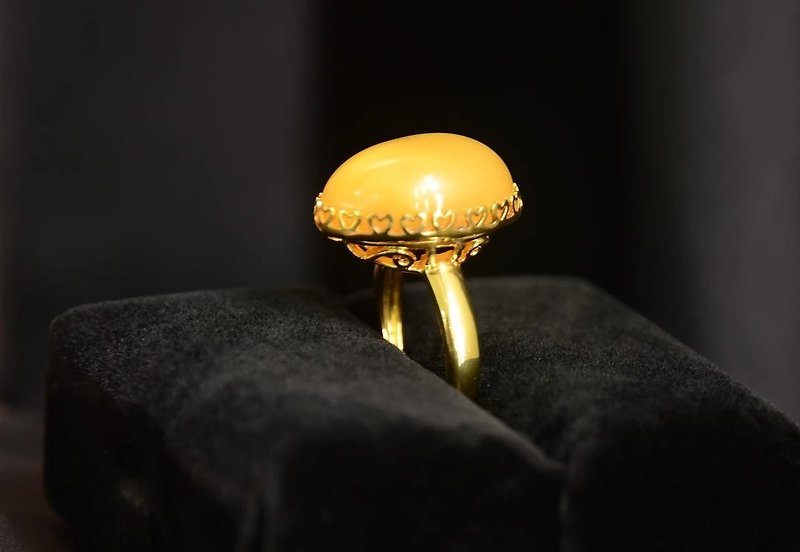 Full of honey bee silver gold-plated hollow package inlaid buckle adjustable ring - แหวนทั่วไป - เครื่องเพชรพลอย สีเหลือง