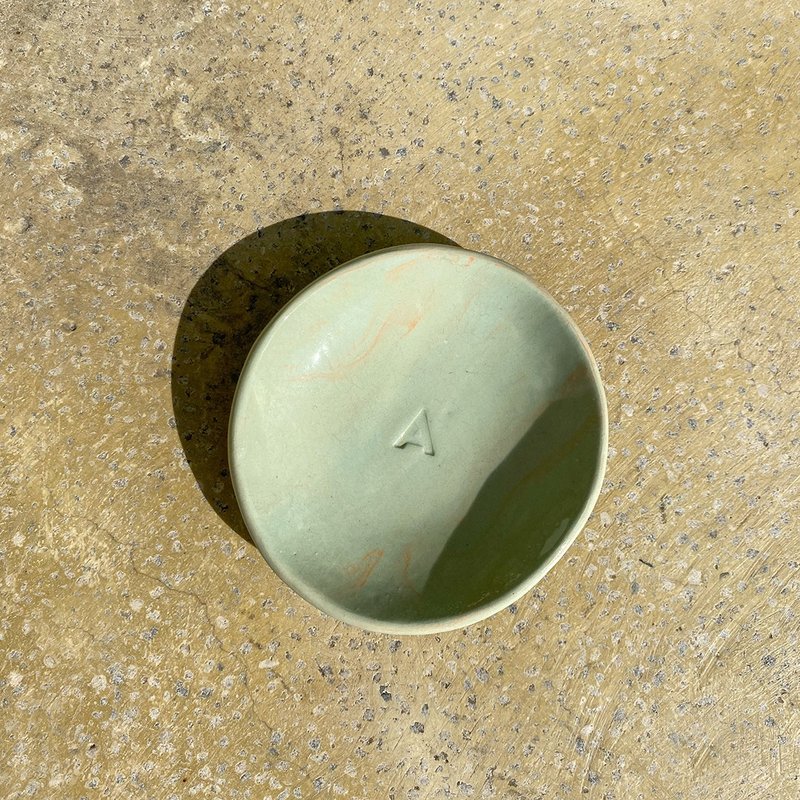 手工揉色盤Mint Plate - 擺飾/家飾品 - 陶 綠色