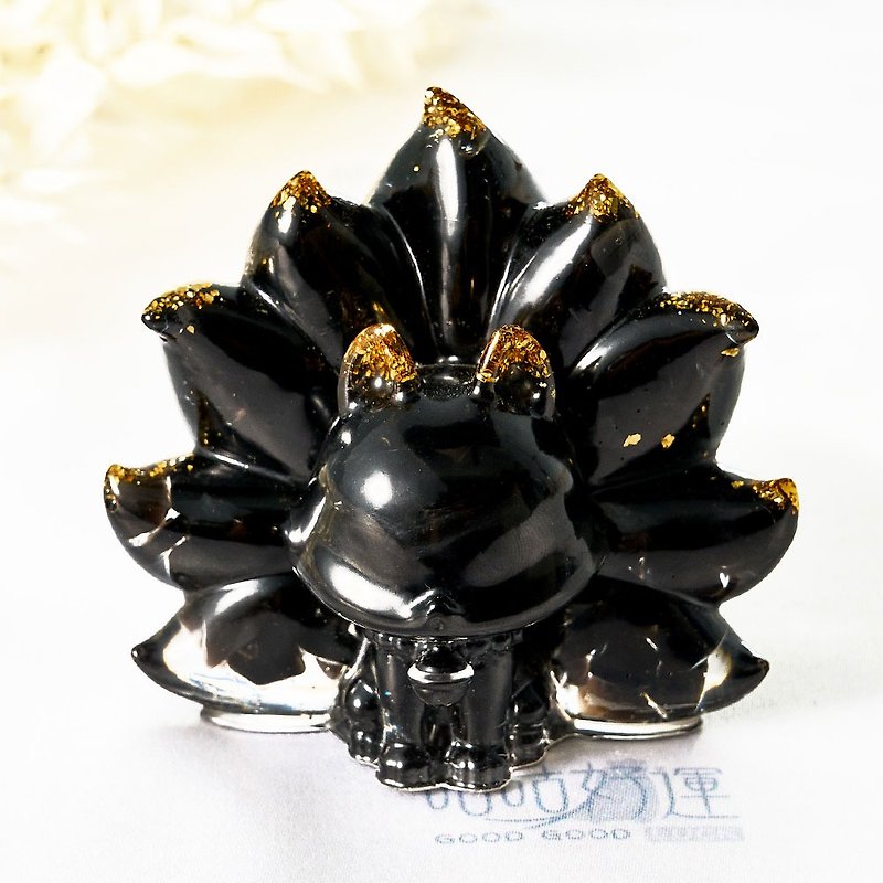 Aogang Energy Nine-Tailed Fox Fairy-Obsidian (including consecration)│Focus on your thoughts│Prevent villains and ward off evil spirits - Items for Display - Gemstone 
