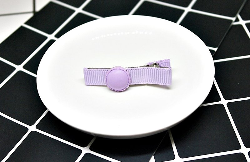 <Girl's Hair Accessories> => Half a Macaron-Hairpin Series-(Free shipping by mail) - Hair Accessories - Clay Purple
