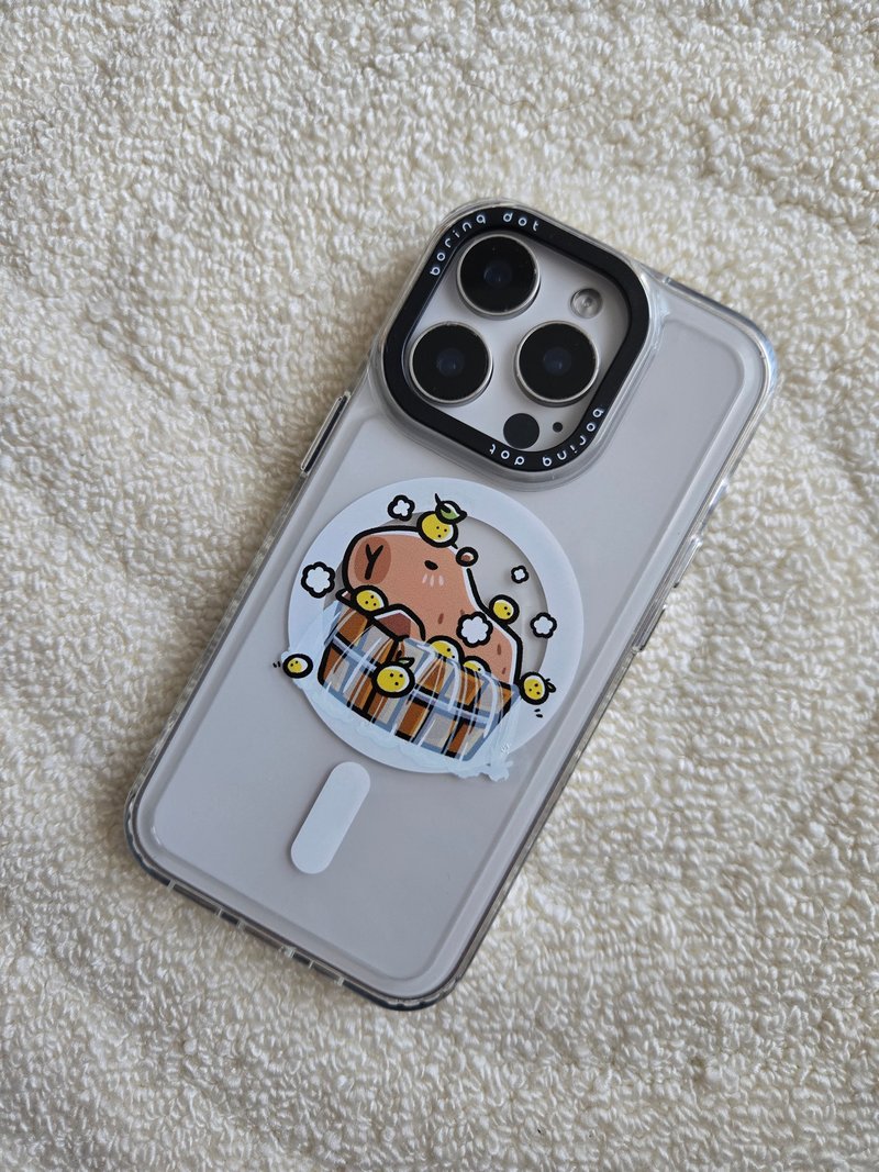 Onsen Capybara iPhone 15 Pro Max Case - MagSafe - เคส/ซองมือถือ - พลาสติก สีใส