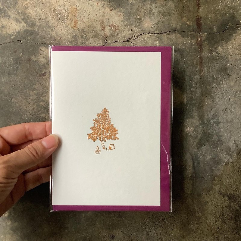 Cards/Merry Christmas Mustard Seed Garden Drawings/Grape Purple Envelopes - การ์ด/โปสการ์ด - กระดาษ ขาว