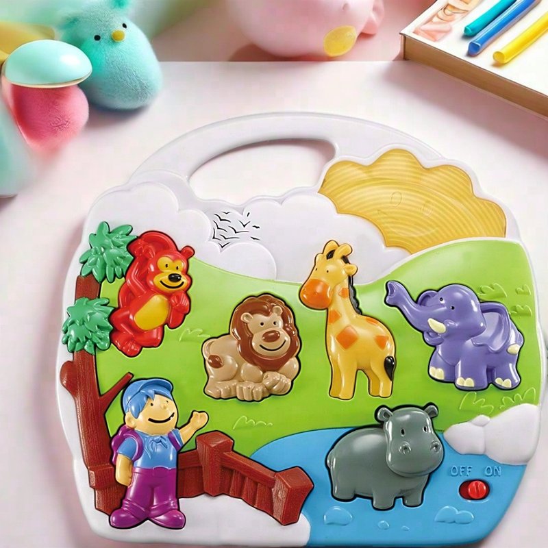 小小野生動物園 早教學習 畢業禮物 周歲禮物 生日禮物 聖誕禮盒 - 嬰幼兒玩具/毛公仔 - 塑膠 紅色