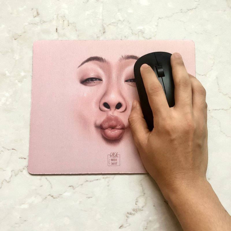 MOUSE PAD ( rectangle ) :: face for someone - Other - Rubber 