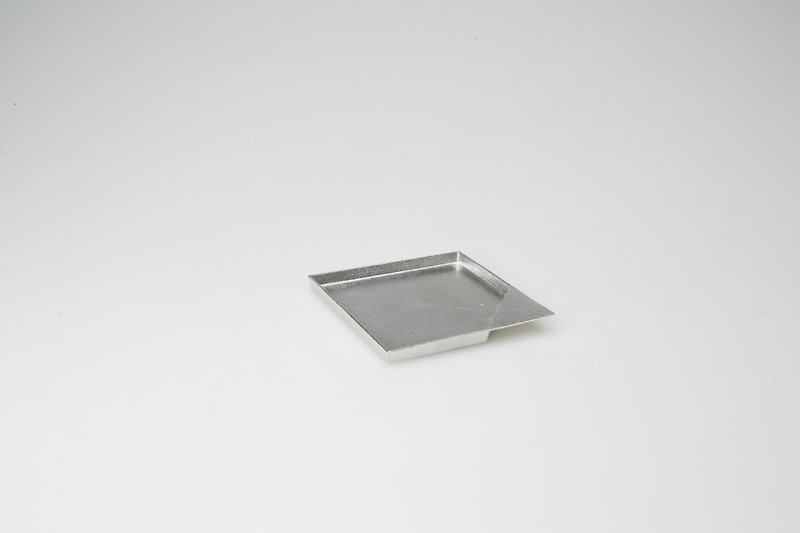 Snack Plate-Square L - Small Plates & Saucers - Other Metals Silver