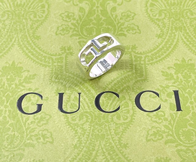 GUCCI グッチ Gモチーフ シルバー925 リング 12号 ヴィンテージ 日本直送 中古美品】12号 グッチ GUCCI リング・指輪 ダブルG