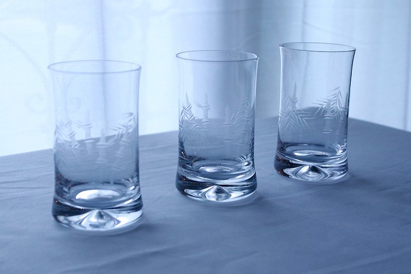 棲仙SECLUSION OF SAGE/欣欣玻璃行系列-刻竹水晶水杯 - 杯/玻璃杯 - 玻璃 透明