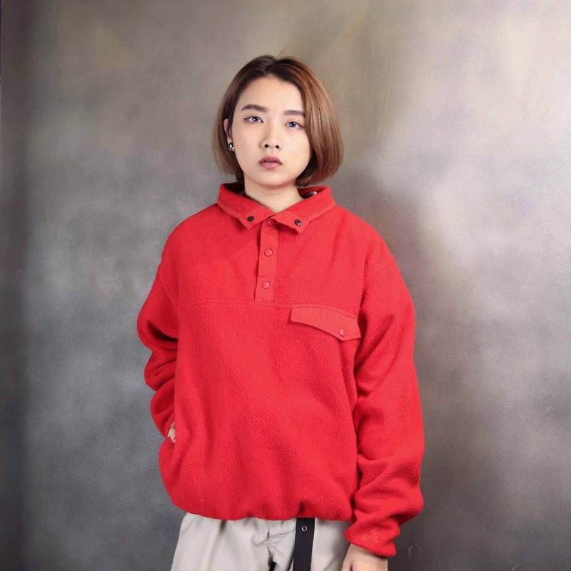 Tsubasa.Y Antique House A16EMS Red Fleece, Fleece Warm Jacket - Women's Tops - Nylon 
