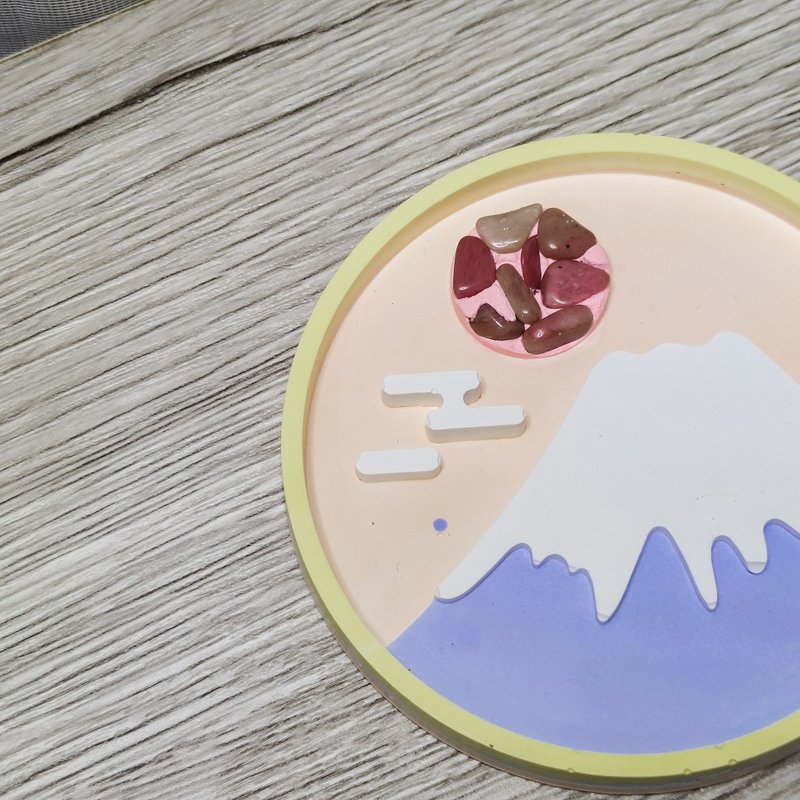 富士山+水晶薔薇石韓國香氛石膏/擴香石 - 香氛/精油/擴香 - 其他材質 多色