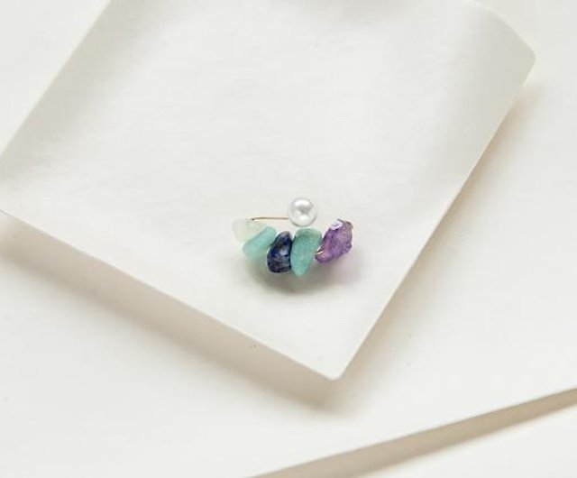 14kgf] Cicely Pierce BLUE Sicily earrings Blue - Shop ui. Earrings