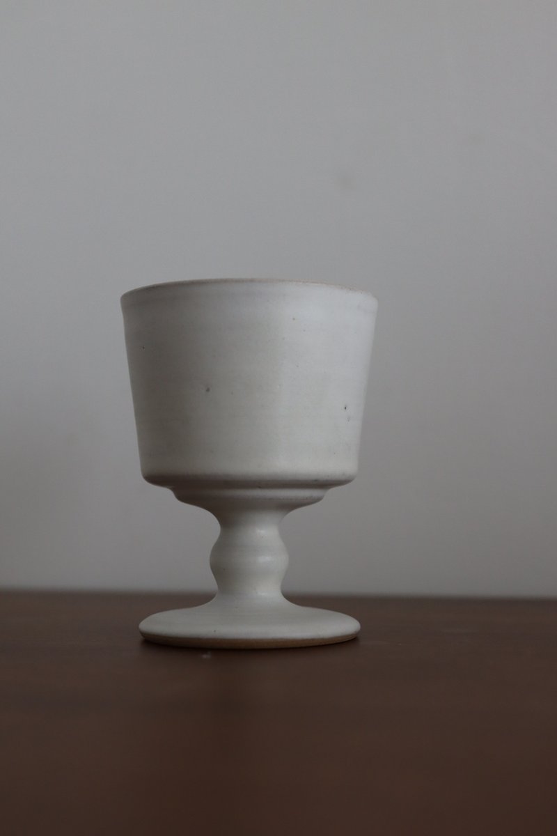 Aries Manufacturing-White Glaze Goblet - แก้ว - ดินเผา ขาว