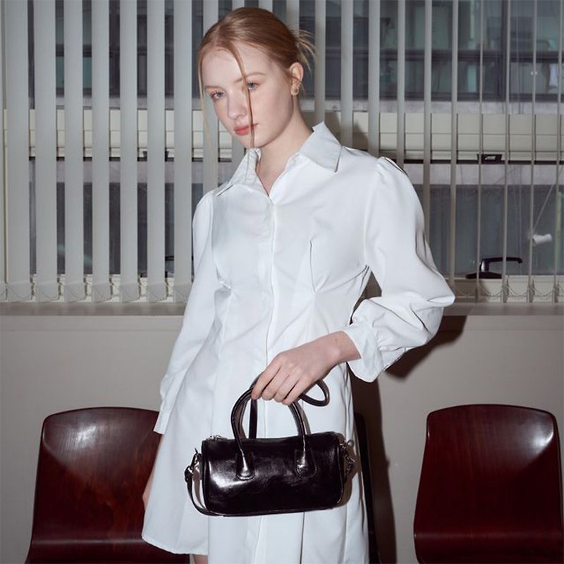 Jolly made in Korea | CHERI BAG | Black | 2ways Handbag Shoulder bag - Messenger Bags & Sling Bags - Faux Leather Black