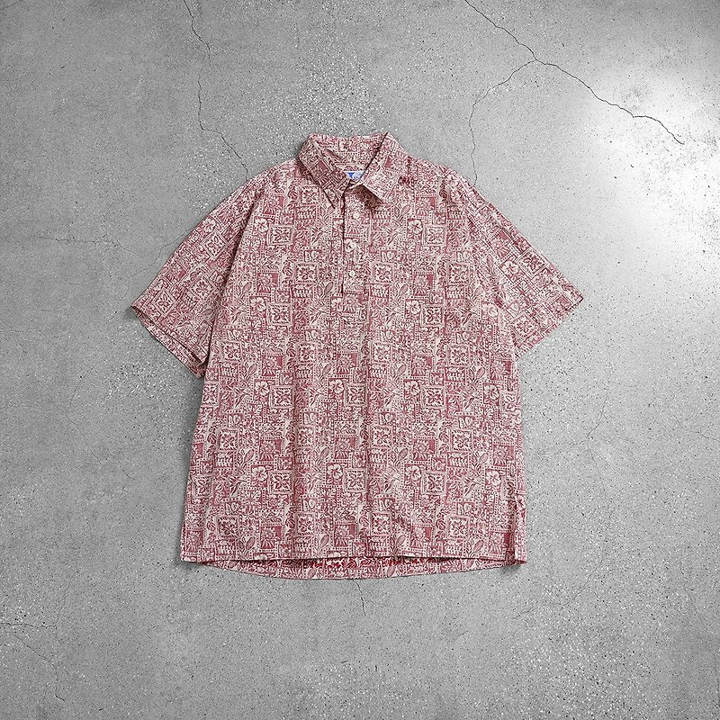 Aloha Shirts 夏威夷衫 / 古巴領襯衫、夏季古著襯衫、保齡球襯衫 - 男裝 恤衫 - 其他材質 粉紅色