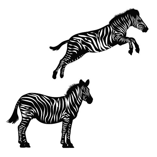 JustGreatPrintables Zebra svg, zebra eps, zebra png, zebra template, zebra cut file, zebra cutout