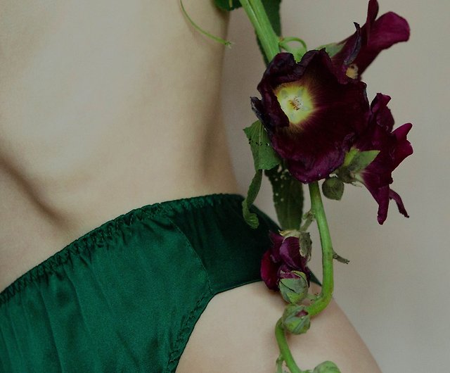 Natural silk panties - Satin brazilian - Silk lingerie - Women