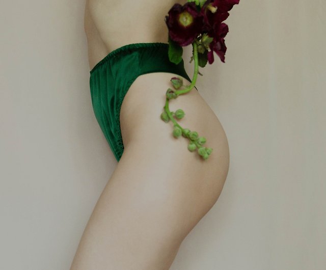 Natural silk panties - Satin brazilian panties - Silk lingerie