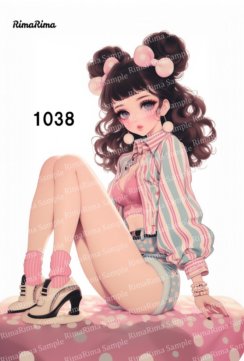 1038  オリジナルステッカー オリジナル人物ステッカー ステッカー シール りまりま  RimaRima - 貼紙 - 紙 