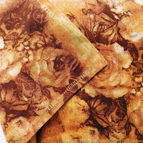 orangesodapanda Jean Paul Gaultier Vintage Handkerchief Roses Art JPG 19 x 18.5 inches