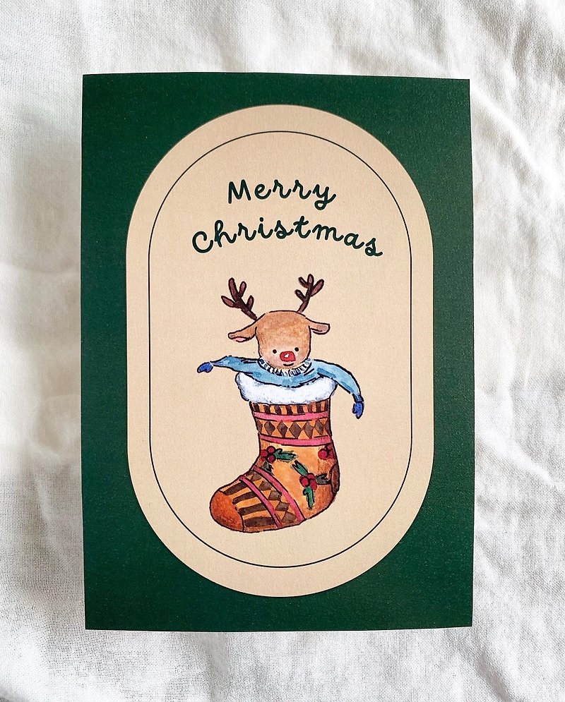 Gift Peripherals Hand-painted christmas card greeting card - Cards & Postcards - Paper 
