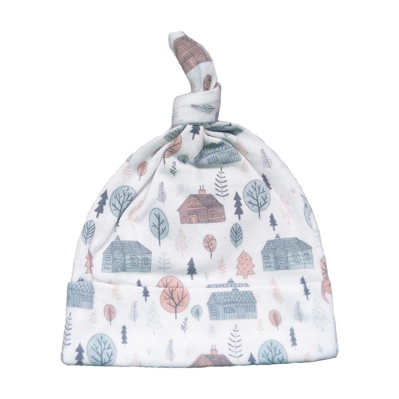 [Deux Filles organic cotton]赤ちゃん帽子付きのかわいい森 - 帽子・ヘアバンド - コットン・麻 グリーン