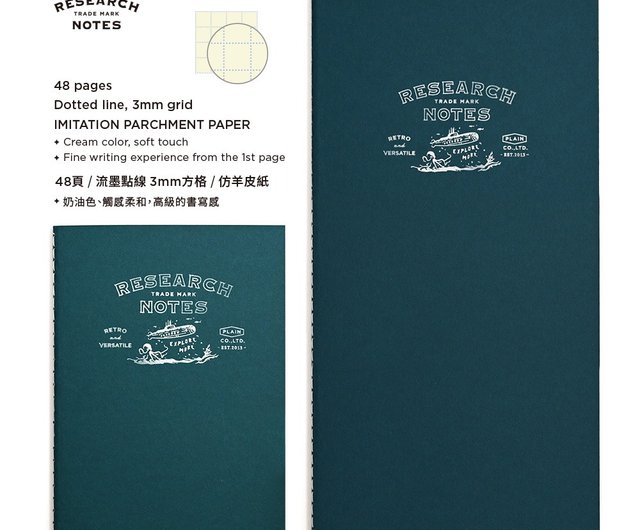 研究ノート 魔術師の本 - ページ内に空白の模造羊皮紙 - ショップ 直物