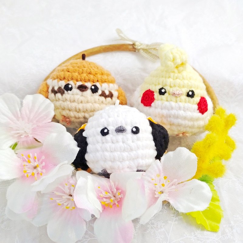 Wool knitting/birds/keychain - ที่ห้อยกุญแจ - ไฟเบอร์อื่นๆ หลากหลายสี