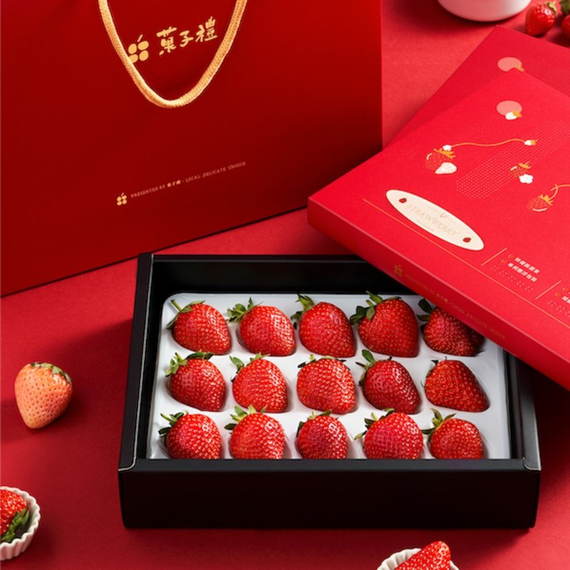 菓子禮 極上無農藥草莓禮盒 (冬季販售) - 其他 - 新鮮食材 紅色