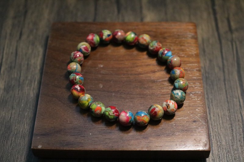 Emperor Stone Bracelet Natural Stone Bracelet Lucky Fortune Gift Box Edition - Bracelets - Crystal Multicolor