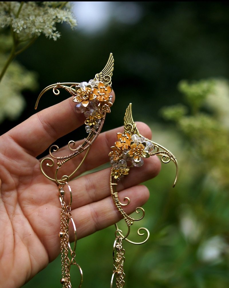 Copper & Brass Earrings & Clip-ons - Elven ears. Ear cuffs