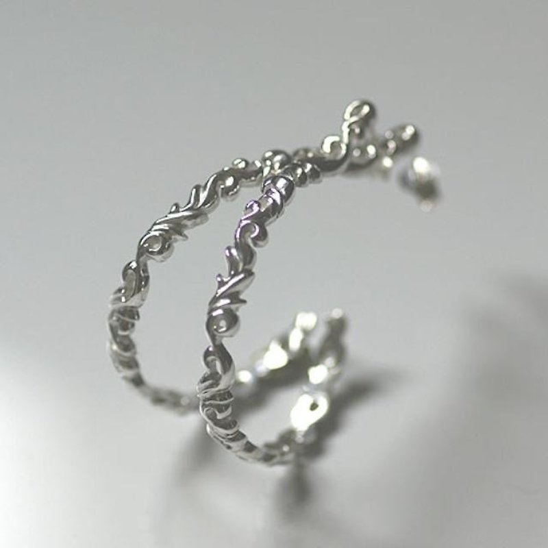 Arabesque Hoop Earrings - Earrings & Clip-ons - Other Metals Silver
