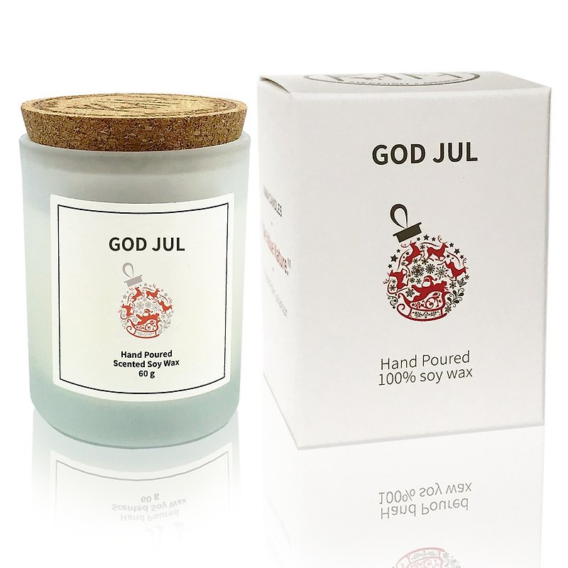 Swedish Design 60g GOD JUL Soy Wax Candle - Xmas Scent - Candles & Candle Holders - Wax Red
