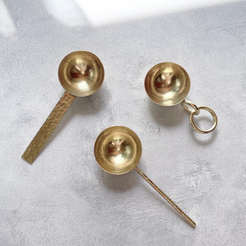 真鍮のコーヒーメジャー Ring / Line / Hammered - 其他 - 銅/黃銅 金色