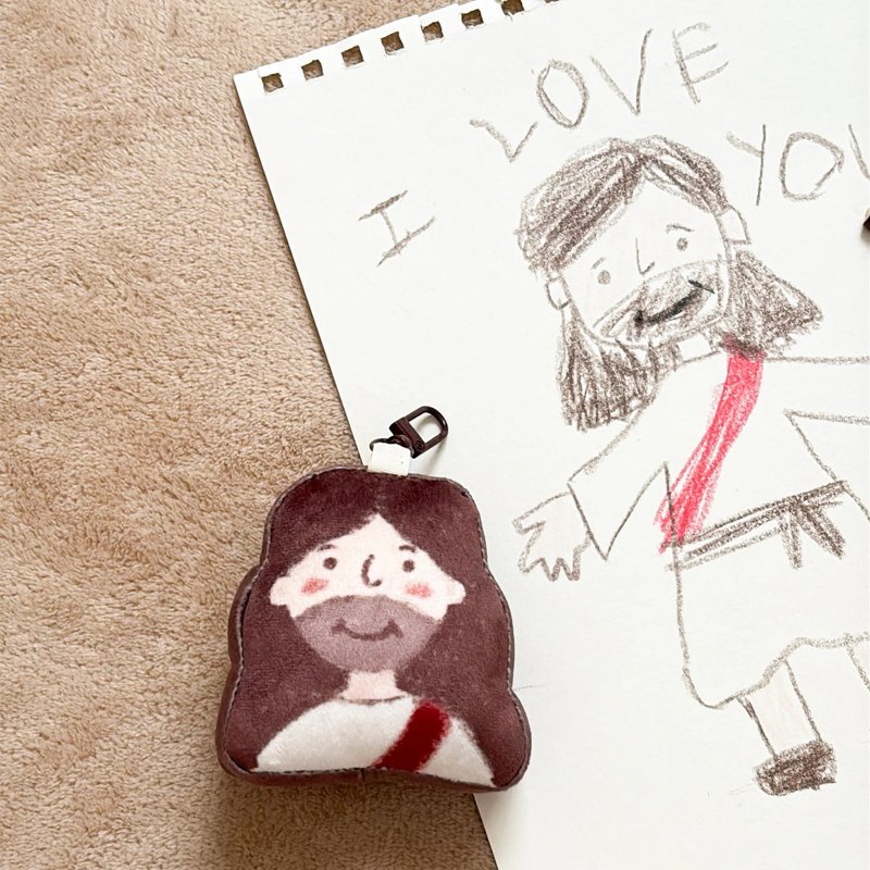 God is a good father Jesus Doll Illustration Charm - Charms - Wool 